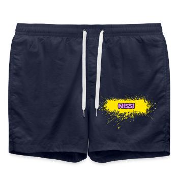 Gift for Nissi - Swim Trunks - french navy - Front - AI Model Male 185 light (185cm)