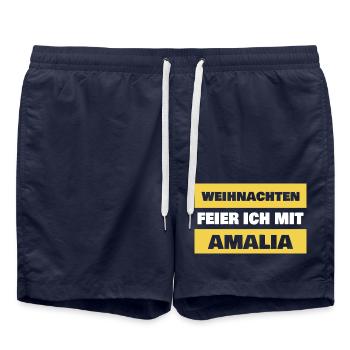 First name Amalia - Swim Trunks - french navy - Front - AI Model Male 185 light (185cm)