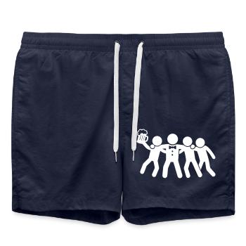 Hen party bachelorette party - Swim Trunks - french navy - Front - AI Model Male 185 light (185cm)