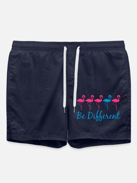 text unterschied be different viele team muster re - Badeshorts - French Navy