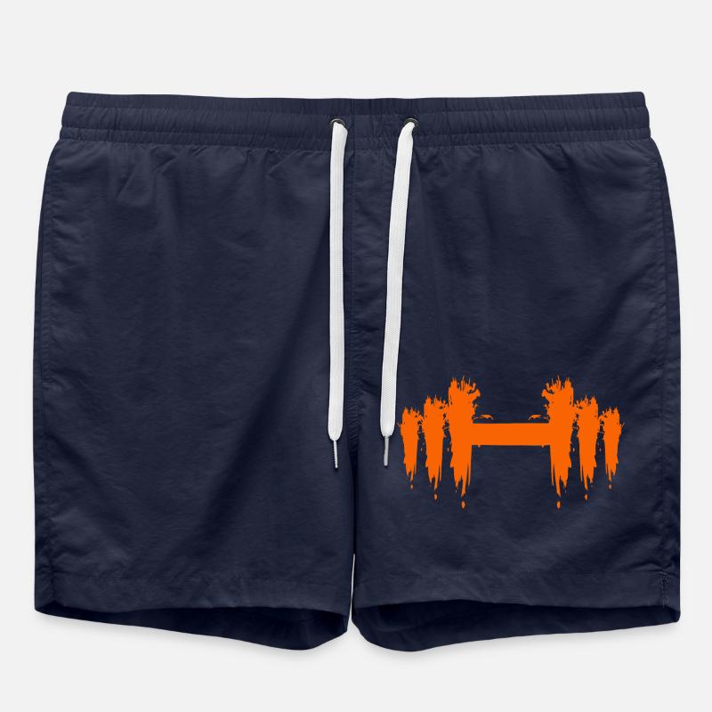 Haltère Design Short Couleur Nouveau Haltère Sport - Short de bain - bleu marine