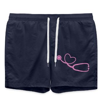 Doctor Doctor Heart Doctor's Assistant Doctor Nurse - Swim Trunks - french navy - Front - AI Model Male 185 light (185cm)