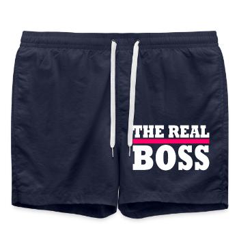 The real boss - Badeshorts - French Navy - Vorne - AI Model Male 185 light (185cm)