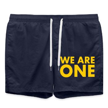 We are one - Short de bain - bleu marine - Devant - AI Model Male 185 light (185cm)