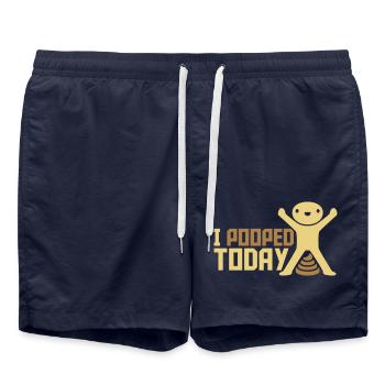 I pooped today Zitat - Badeshorts - French Navy - Vorne - AI Model Male 185 light (185cm)