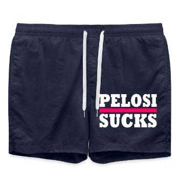 Nancy pelosi sucks - Swim Trunks - french navy - Front - AI Model Male 185 light (185cm)