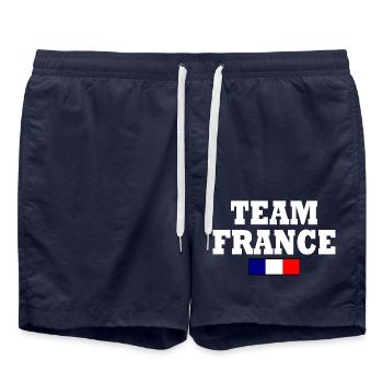 Team france - Swim Trunks - french navy - Front - AI Model Male 185 light (185cm)