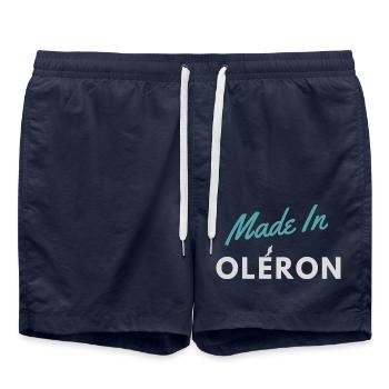 Made in Oléron - Short de bain - bleu marine - Devant - AI Model Male 185 light (185cm)