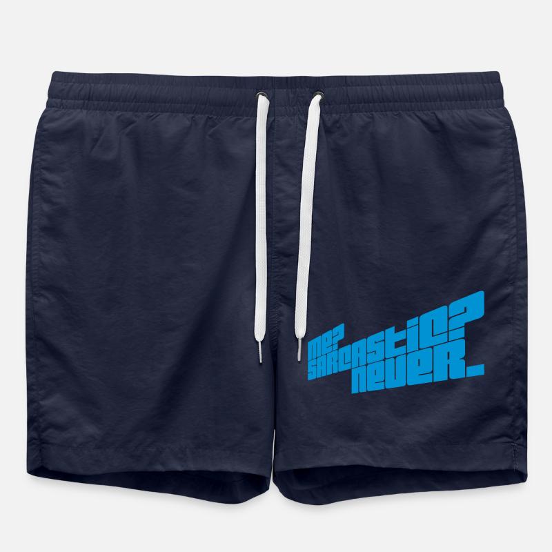 me sarcastic never quote - Swim Trunks - french navy