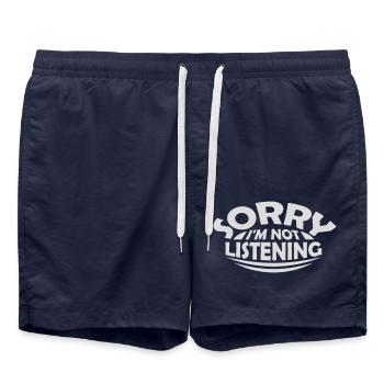 sorry in not listening - Swim Trunks - french navy - Front - AI Model Male 185 light (185cm)