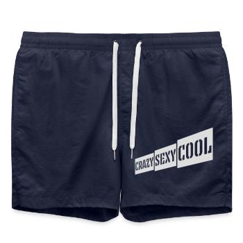 design cool sexy fou - Short de bain - bleu marine - Devant - AI Model Male 185 light (185cm)