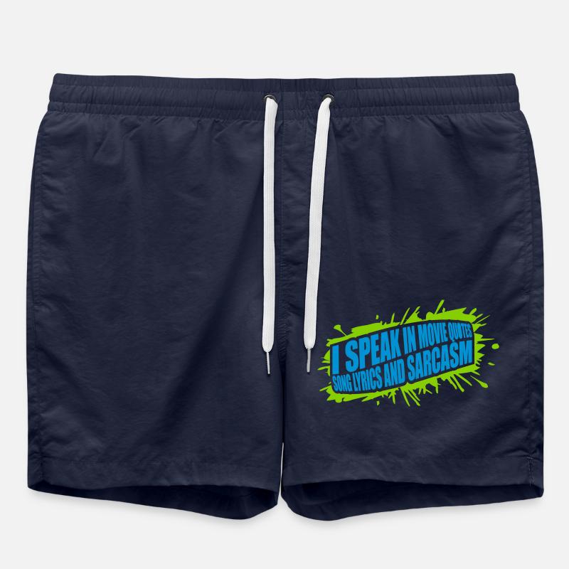 speak lyrics and sarcasm - Badeshorts - French Navy