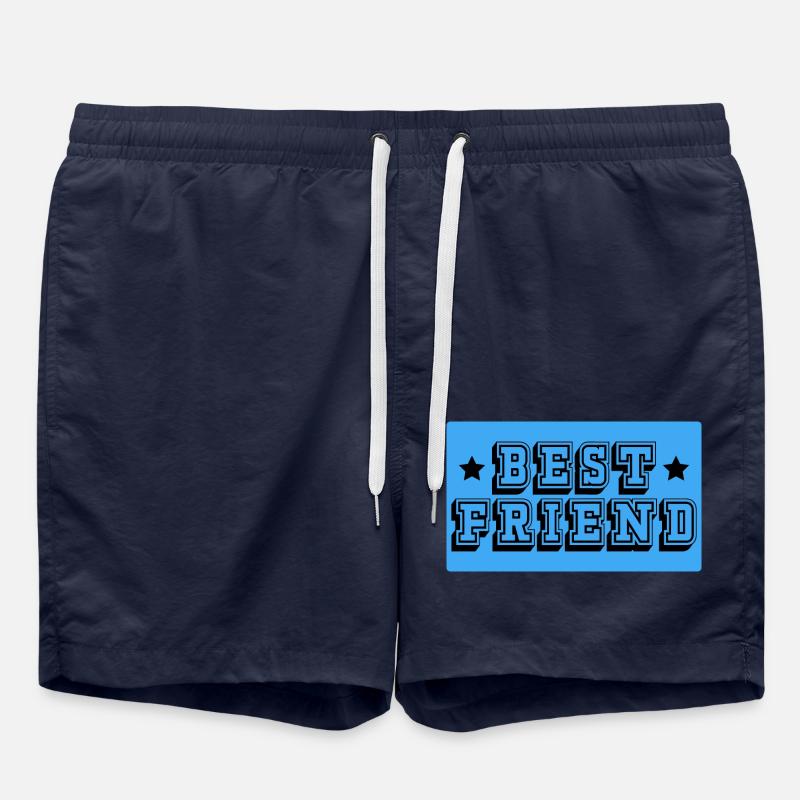 Meilleur ami tshirt bleu - Short de bain - bleu marine