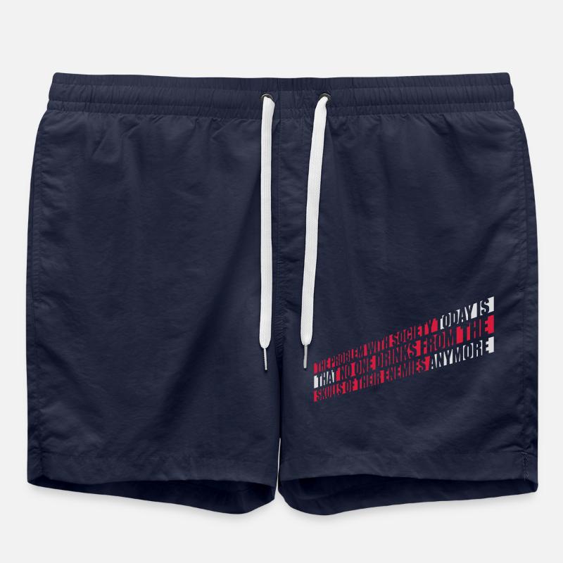 drinks from enemies skulls - Swim Trunks - french navy