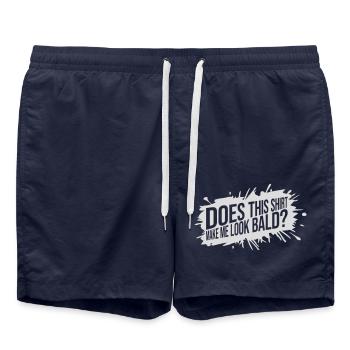 look soon shirt quote - Swim Trunks - french navy - Front - AI Model Male 185 light (185cm)