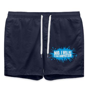 not fix your computer - Swim Trunks - french navy - Front - AI Model Male 185 light (185cm)