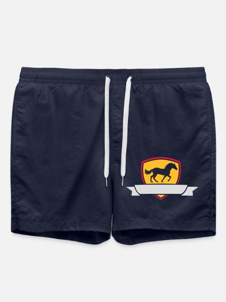Insert Text Horse Banner - Swim Trunks - french navy