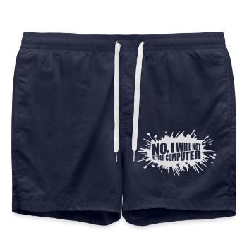 not fix your computer - Swim Trunks - french navy - Front - AI Model Male 185 light (185cm)