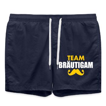 Team bräutigam - Badeshorts - French Navy - Vorne - AI Model Male 185 light (185cm)