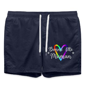 BONNE FÊTE MAMAN. MAMAN. FÊTE DES MÈRES. JE T'AIME - Short de bain - bleu marine - Devant - AI Model Male 185 light (185cm)