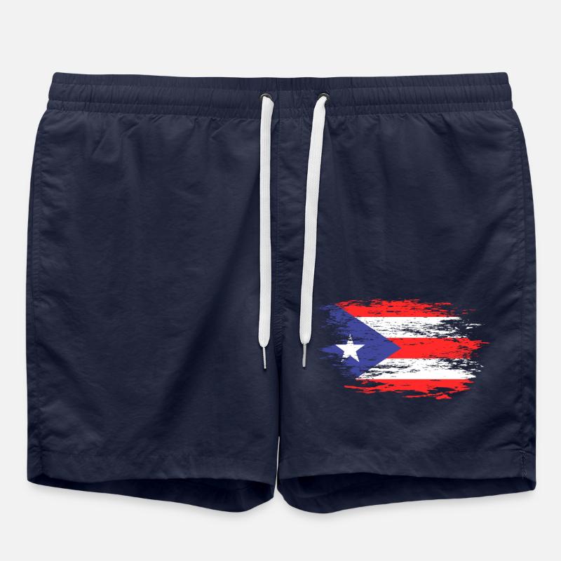 Puerto Rico Flagge - Badeshorts - French Navy