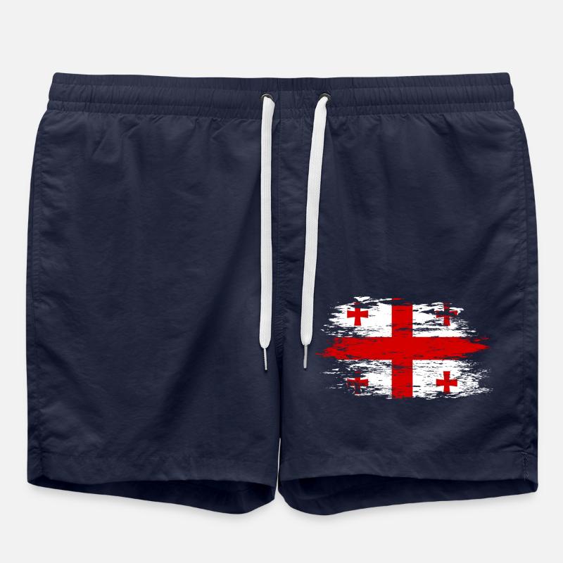 Drapeau géorgien utilisé - Short de bain - bleu marine