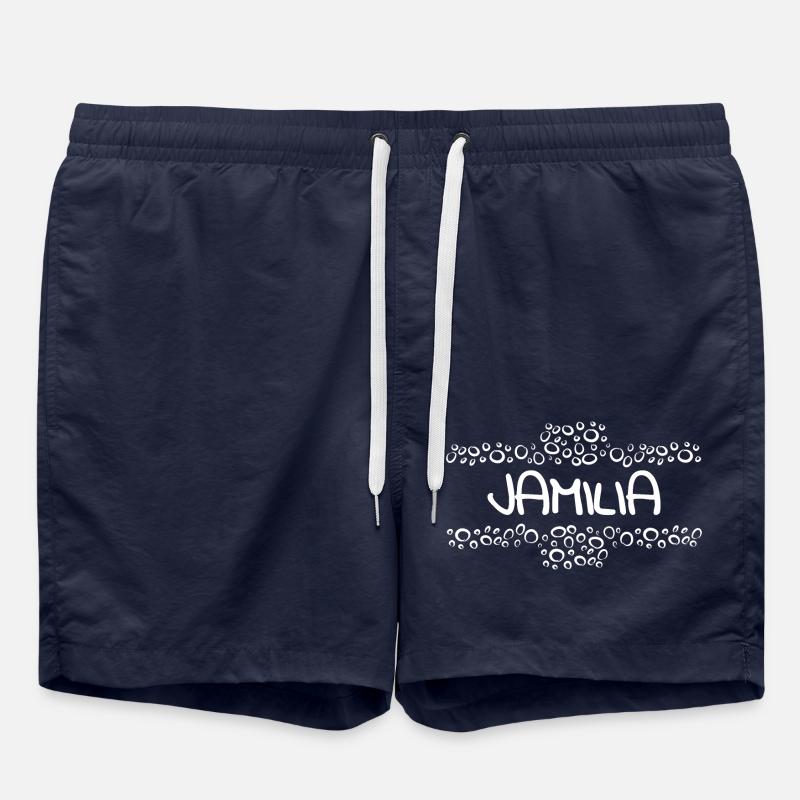 Prénom Jamilia - Short de bain - bleu marine