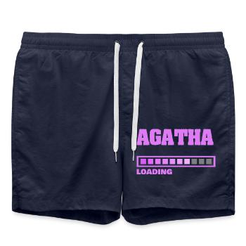 Agatha als Baby - Badeshorts - French Navy - Vorne - AI Model Male 185 light (185cm)