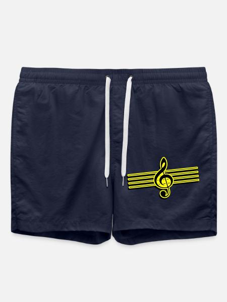 clef icon music - Swim Trunks - french navy