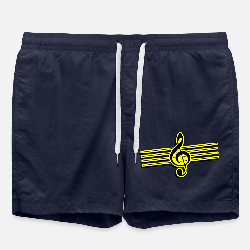 Musique de l’icône de clé - Short de bain - bleu marine