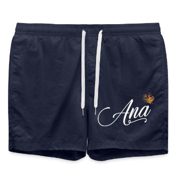 Ana Custom Name for Women Kids Toddlers - Ana Name - Swim Trunks - french navy - Front - AI Model Male 185 light (185cm)