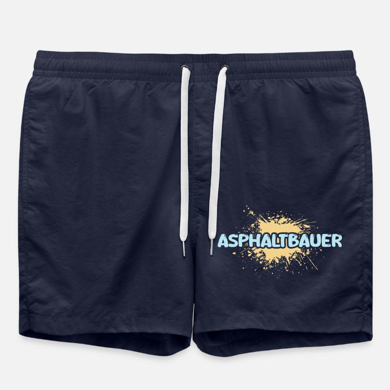 Constructeur d’asphalte comme métier - Short de bain - bleu marine