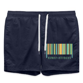 Art student as art - Swim Trunks - french navy - Front - AI Model Male 185 light (185cm)
