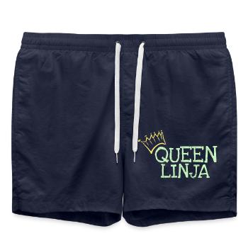 Linja - Badeshorts - French Navy - Vorne - AI Model Male 185 light (185cm)