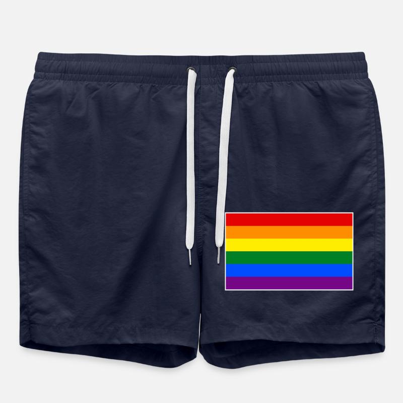 Drapeau arc-en-ciel - Short de bain - bleu marine