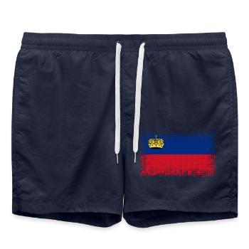 Liechtenstein en tant que Liechtenstein - Short de bain - bleu marine - Devant - AI Model Male 185 light (185cm)