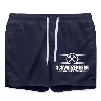 Schwarzenberg Erzgebirge - Badeshorts - French Navy - Vorne - AI Model Male 185 light (185cm)