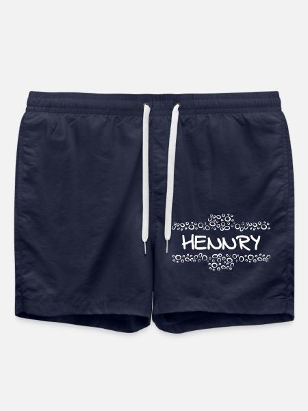 First name Hennry - Swim Trunks - french navy