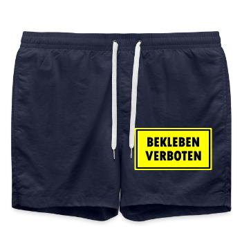 Bekleben Verboten - Badeshorts - French Navy - Vorne - AI Model Male 185 light (185cm)