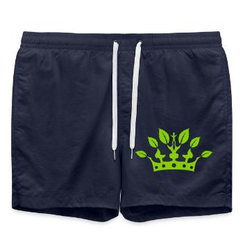 Feuilles Crown Eco - Short de bain - bleu marine - Devant - AI Model Male 185 light (185cm)