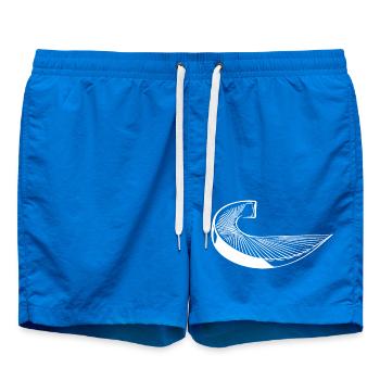 Geometric curve stairs - Swim Trunks - cobalt blue - Front