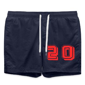 20 ANS. 20e ANNIVERSAIRE. ANNIVERSAIRE 20 ANS. 20 - Short de bain - bleu marine - Devant - AI Model Male 185 light (185cm)
