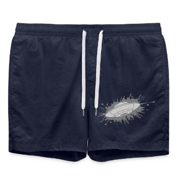 Splashes of Color Splash UFO Aliens - Swim Trunks - french navy - Front - AI Model Male 185 light (185cm)