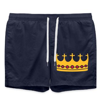 Diamanten Königin Krone Schmuck - Badeshorts - French Navy - Vorne - AI Model Male 185 light (185cm)