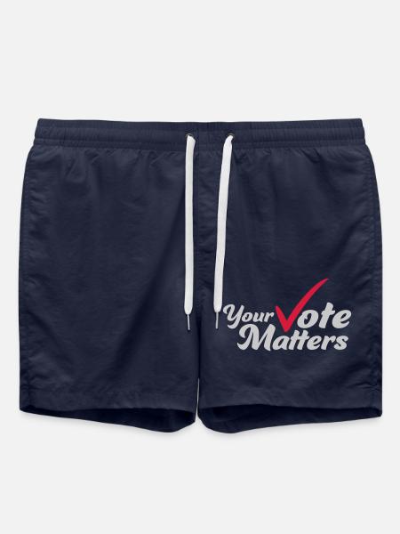 your vote matters quote - Swim Trunks - french navy
