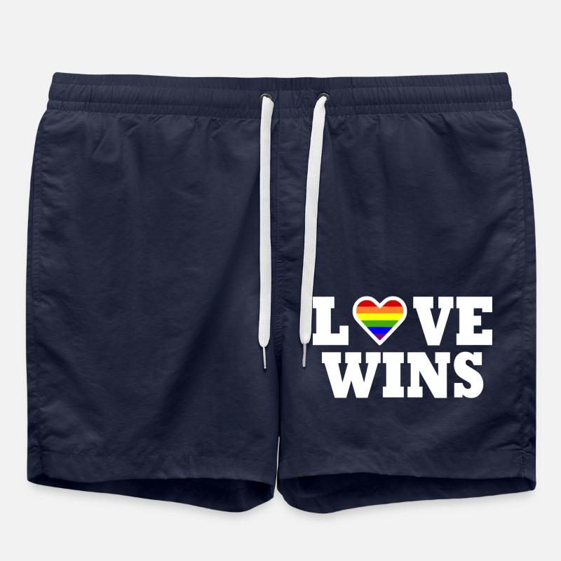 Love wins - Short de bain - bleu marine