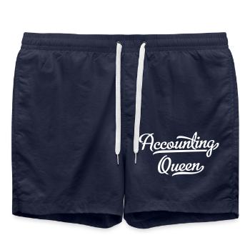 Buchhaltung - Badeshorts - French Navy - Vorne - AI Model Male 185 light (185cm)