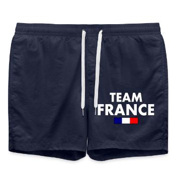 Team france - Swim Trunks - french navy - Front - AI Model Male 185 light (185cm)