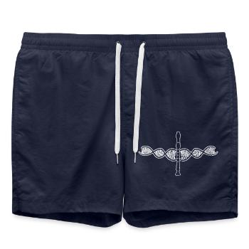 Wind instrument Flute Flute Music Orchestra - Swim Trunks - french navy - Front - AI Model Male 185 light (185cm)