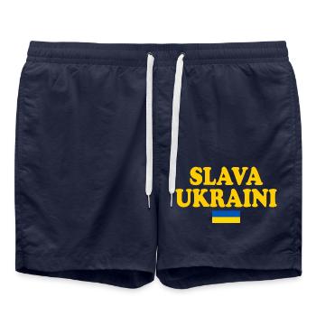 Ukraine - Badeshorts - French Navy - Vorne - AI Model Male 185 light (185cm)